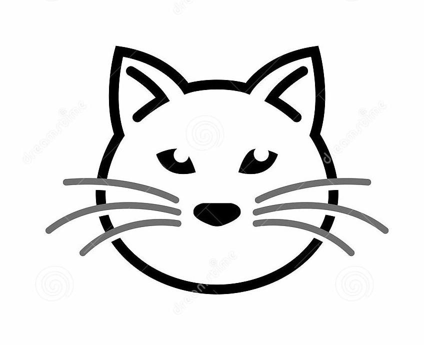 Silhouette de tête de chat